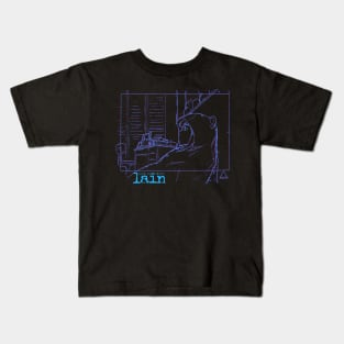 Lain bear suit Sketch - cyber 2 Kids T-Shirt